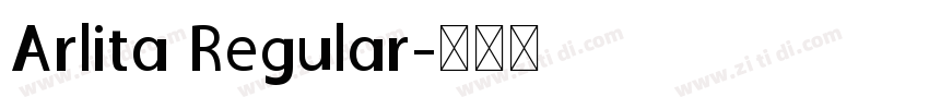 Arlita Regular字体转换
